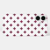 Mulberry polka kruist wit Case-Mate iPhone case (Achterkant (horizontaal))