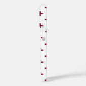 Mulberry polka kruist wit Case-Mate iPhone case (Achterkant / Links)