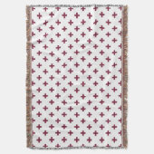 Mulberry polka kruist wit deken (Voorkant Verticaal)