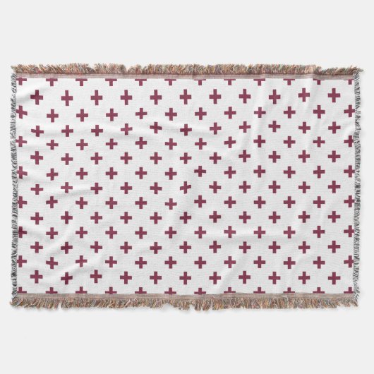 Mulberry polka kruist wit deken (Voorkant)