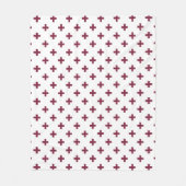 Mulberry polka kruist wit fleece deken (Voorkant)