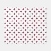 Mulberry polka kruist wit fleece deken (Voorkant (Horizontaal))