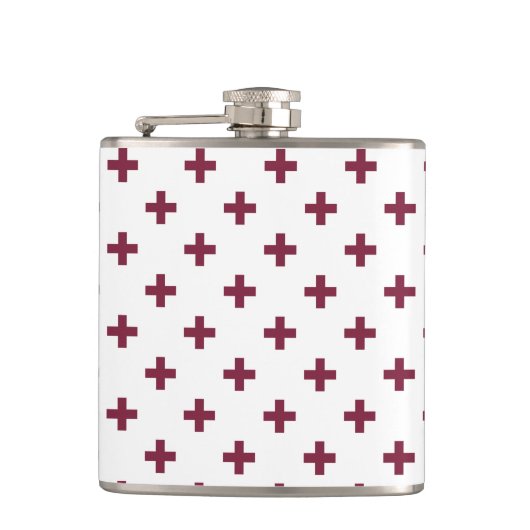 Mulberry polka kruist wit heupfles (Voorkant)