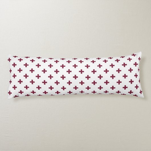 Mulberry polka kruist wit lichaamskussen (Achterkant)