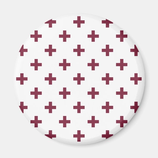 Mulberry polka kruist wit magneet (Voorkant)