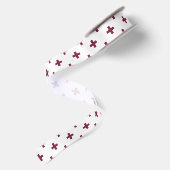 Mulberry polka kruist wit satijnen lint (Achterkant)
