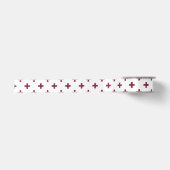Mulberry polka kruist wit satijnen lint (Voorkant)