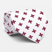 Mulberry polka kruist wit stropdas (Opgerold)