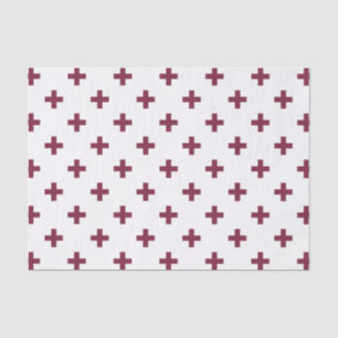 Mulberry polka kruist wit tissuepapier