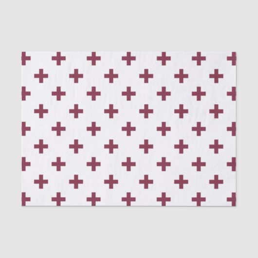 Mulberry polka kruist wit tissuepapier (Voorkant)