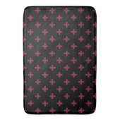 Mulberry polka kruist zwart badmat (Voorkant Verticaal)