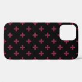 Mulberry polka kruist zwart Case-Mate iPhone case (Achterkant (horizontaal))