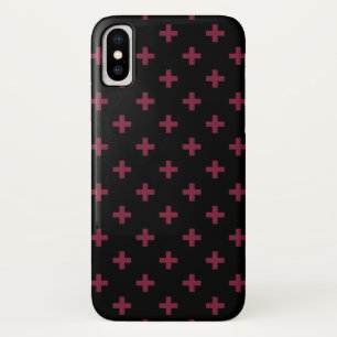 Mulberry polka kruist zwart Case-Mate iPhone case