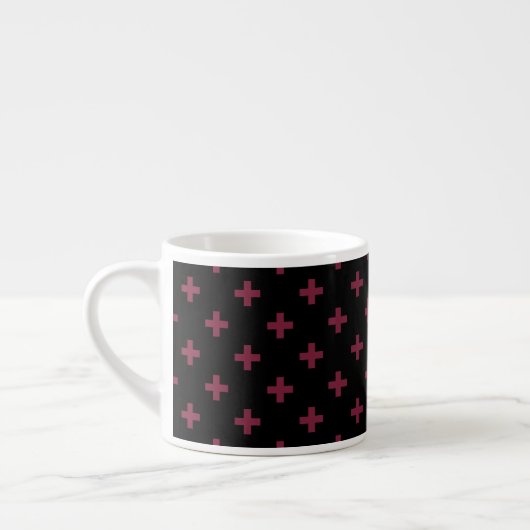 Mulberry polka kruist zwart espresso kop (Links)