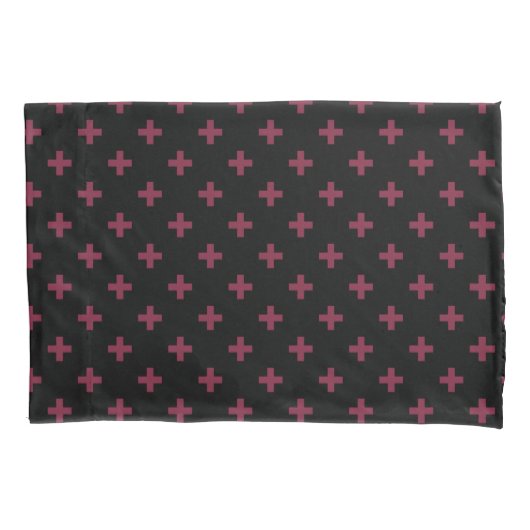 Mulberry polka kruist zwart kussensloop (Voorkant)