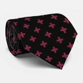Mulberry polka kruist zwart stropdas (Opgerold)