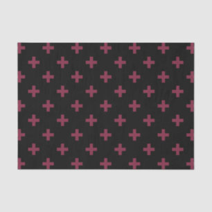 Mulberry polka kruist zwart tissuepapier