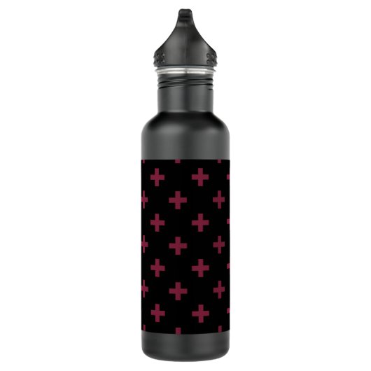 Mulberry polka kruist zwart waterfles  (Rechts)