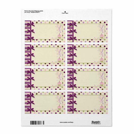 Mulberry-puntnaamlabel Etiket (Full Sheet)