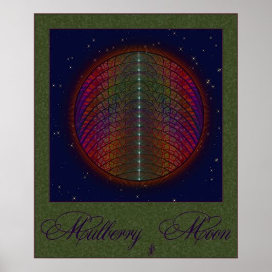 Mulberry Rainbow Moon Poster (Voorkant)