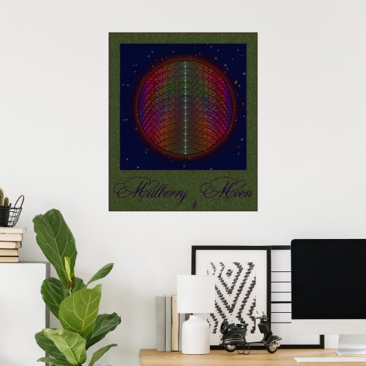 Mulberry Rainbow Moon Poster (Thuiskantoor)