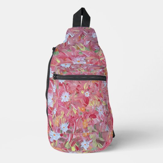 Mulberry Red Floral Sling Bag (Voorkant)