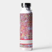 Mulberry Rode Bloemen Custom Water Fles (Links)