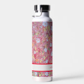 Mulberry Rode Bloemen Custom Water Fles (Rechts)