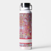 Mulberry Rode Bloemen Custom Water Fles (Achterkant)