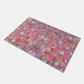 Mulberry Rode Bloemen Outdoor Mat (Schuin)