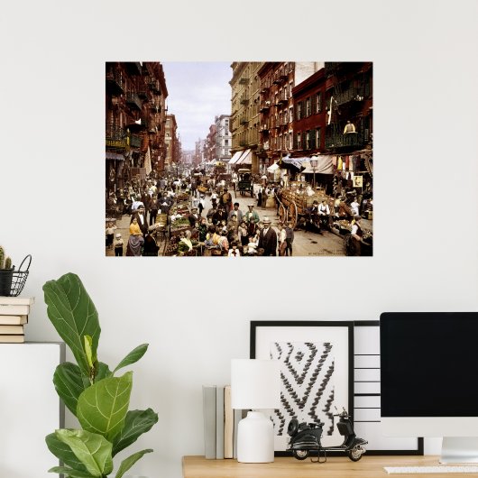 Mulberry Street, New York City, NY 1900 Poster (Thuiskantoor)