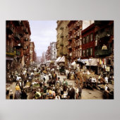 Mulberry Street, New York City, NY 1900 Poster (Voorkant)