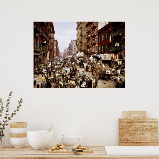 Mulberry Street, New York City, NY 1900 Poster (Keuken)
