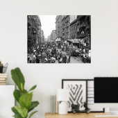 Mulberry Street, NYC, 1900 Poster (Thuiskantoor)