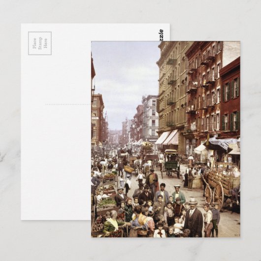 Mulberry Street NYC ca.1900 Briefkaart (Voorkant / Achterkant)