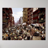 Mulberry Street NYC, rond 1900 Canvas Print (Voorkant)