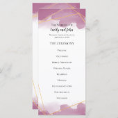 Mulberry Waterverf Goud Geometrische Lijnen Bruilo Programmakaart (Voorkant / Achterkant)