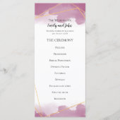 Mulberry Waterverf Goud Geometrische Lijnen Bruilo Programmakaart (Voorkant)