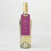 Mulberry Wedding Welkom Bottle Hanger Labels (Op fles)