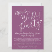 Mulberry white na de bruiloft na feest kaart (Voorkant)