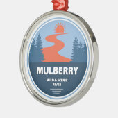 Mulberry Wild and Schilderachtig River, Arkansas Metalen Ornament (Links)