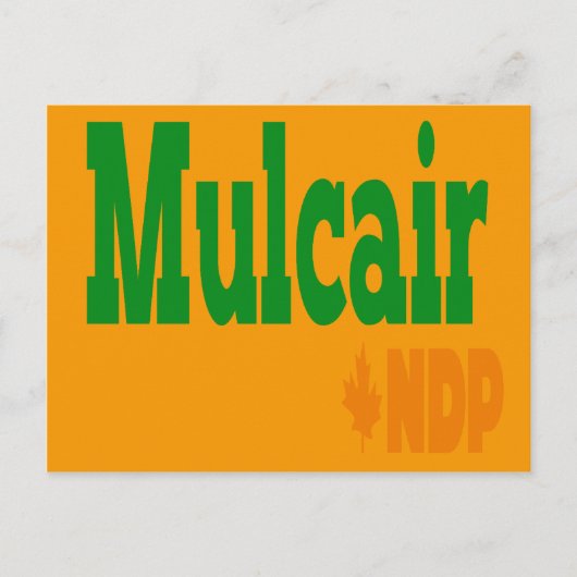 Mulcair NDP Briefkaart (Voorkant)