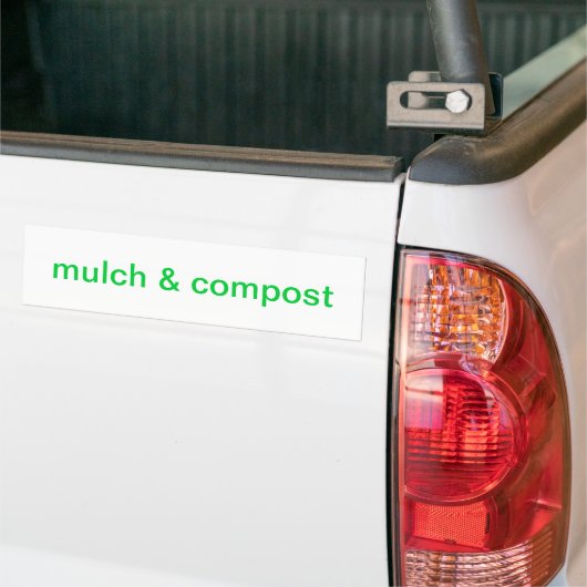 mulch & compost bumpersticker (Op Truck)