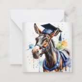 Mule Afstuderen Platte Note Kaart Notitiekaartje (Voorkant)