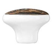 Mule Deer Buck Autumn Trophy Antlers Monogram Keramische Knop (Zijkant)