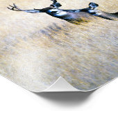 Mule Deer Buck & Doe Digital Fine Art Print Foto Afdruk (Hoek)