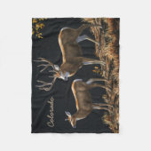 Mule Deer Buck & Doe Fleece Deken (Voorkant)