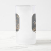 Mule Deer Buck & Doe Monogram Matglas Bierpul (Center)