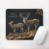 Mule Deer Buck & Doe Muismat (Met muis)