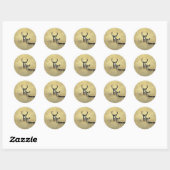Mule Deer Buck - Doe Ronde Sticker (Vel)